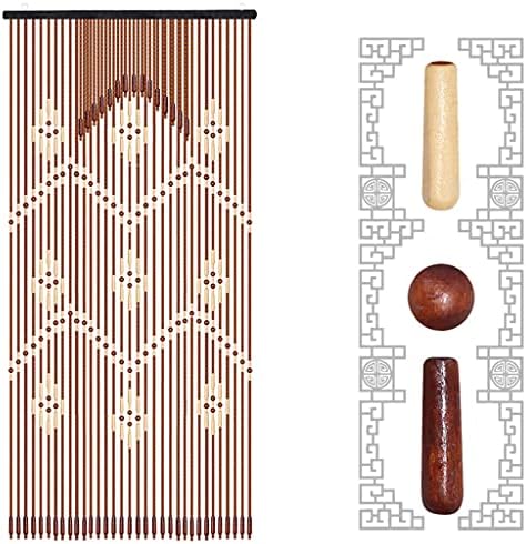 Natural Wood Beaded Curtains for Doorways