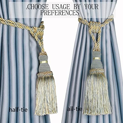 BEL AVENIR 2 Pack Curtain Tiebacks with Tassels