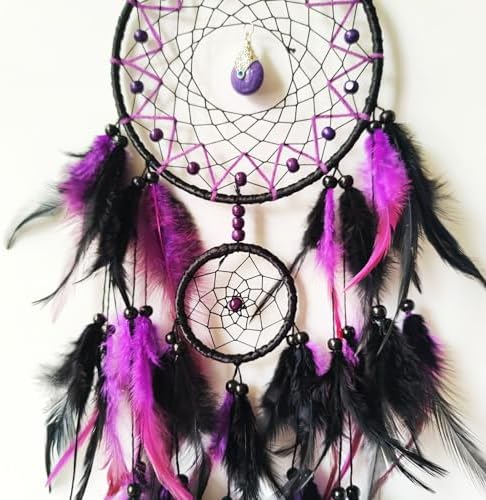 Black Purple Dream Catcher Wall Decor Hangings