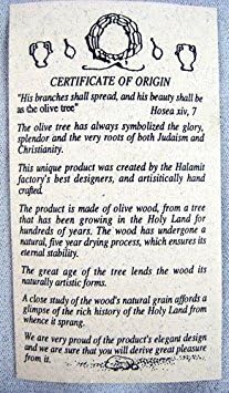 Jerusalem Olive Wood Mezuzah with Scroll