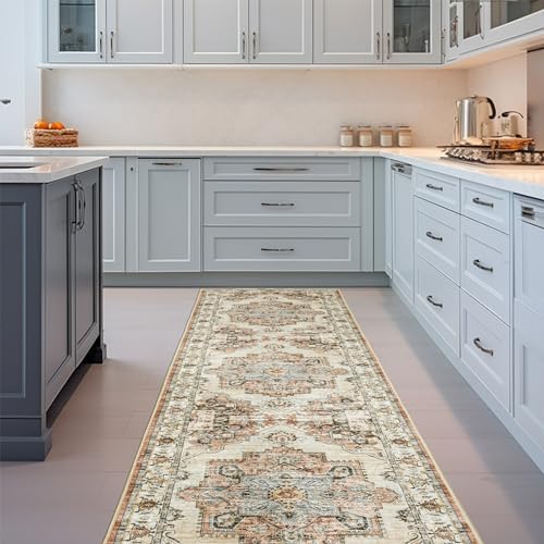 Washable Runner Rug 2x10 Non-Slip Kitchen Runner for Home