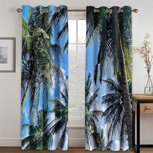 Homxi 2 Panel Blackout Curtains Set for Bedroom