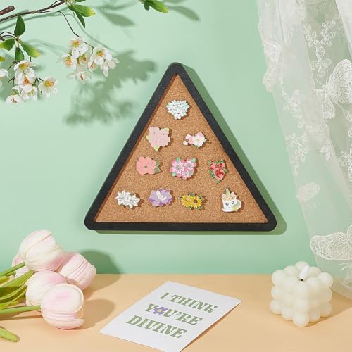 UNICRAFTALE Black Wall Mounted Cork Board for Brooch Pin Storage and Home Office Decor