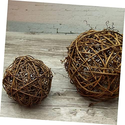 10pcs Hand Knitting Rattan Balls Holiday Decor