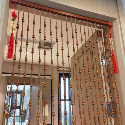 NEVKA Wooden Bead Curtain for Doorways and Windows