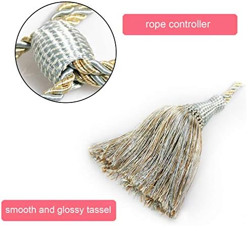 Fenghuangwu Elegant Curtain Tie Backs with Tassel 2 Pack Blue