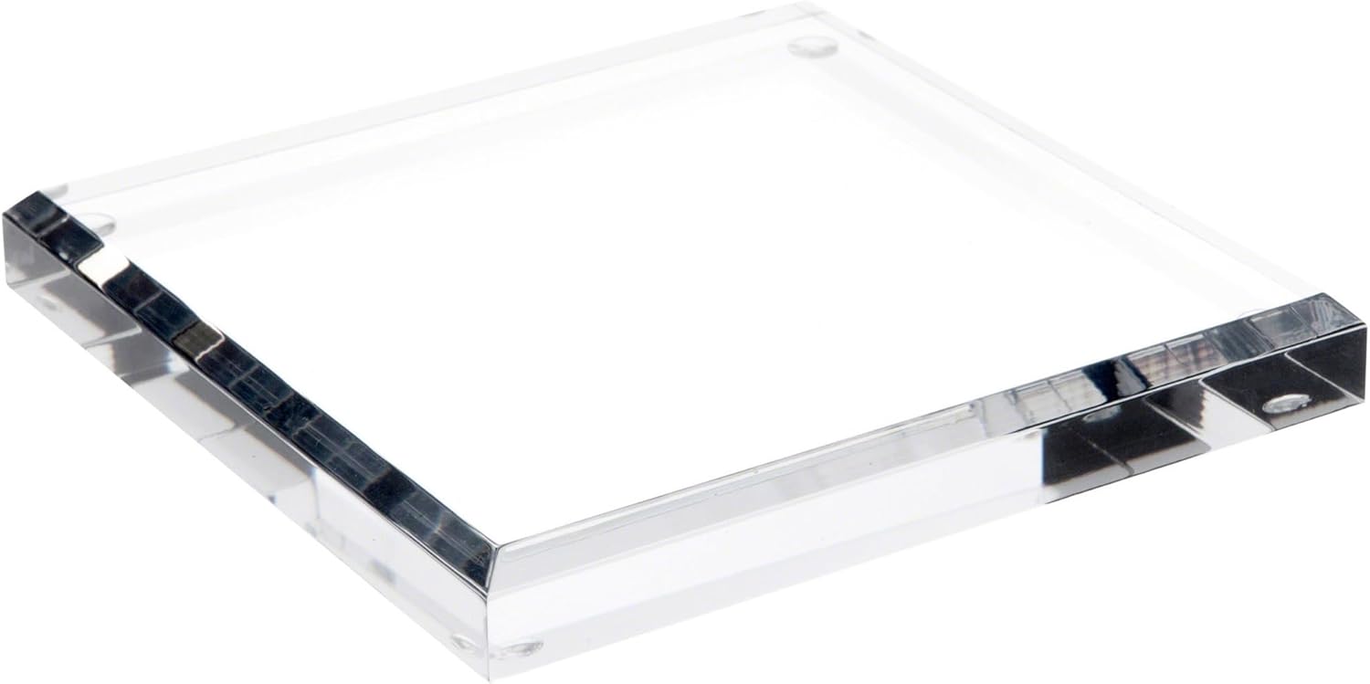 Plymor Clear Acrylic Square Beveled Display Base 6x6x075