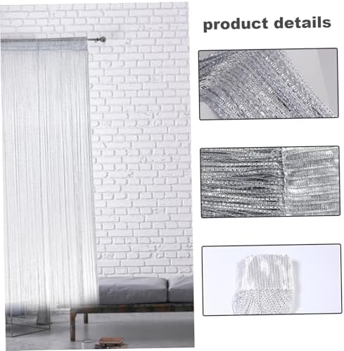 Fly Curtain Beaded Door Curtain 79x39 Inch Grey Door Screen