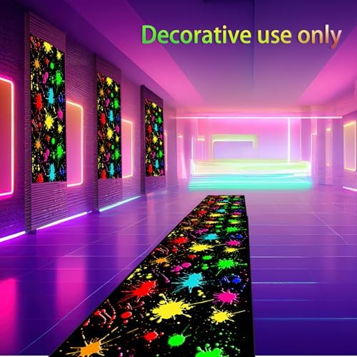 Haull Neon Dance Floor Glow in the Dark Runner UV Reactive Blacklight Party Decor
