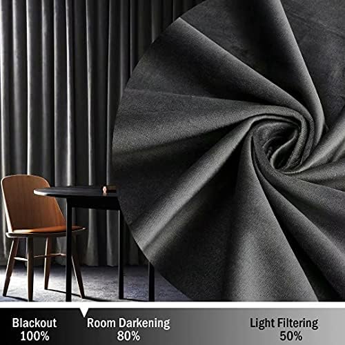 Victree Room Divider Curtain 9ft x 7ft Dark Grey