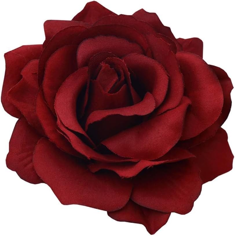 COSLANLEE Magnetic Rose Curtain Tiebacks 2 Pack Red