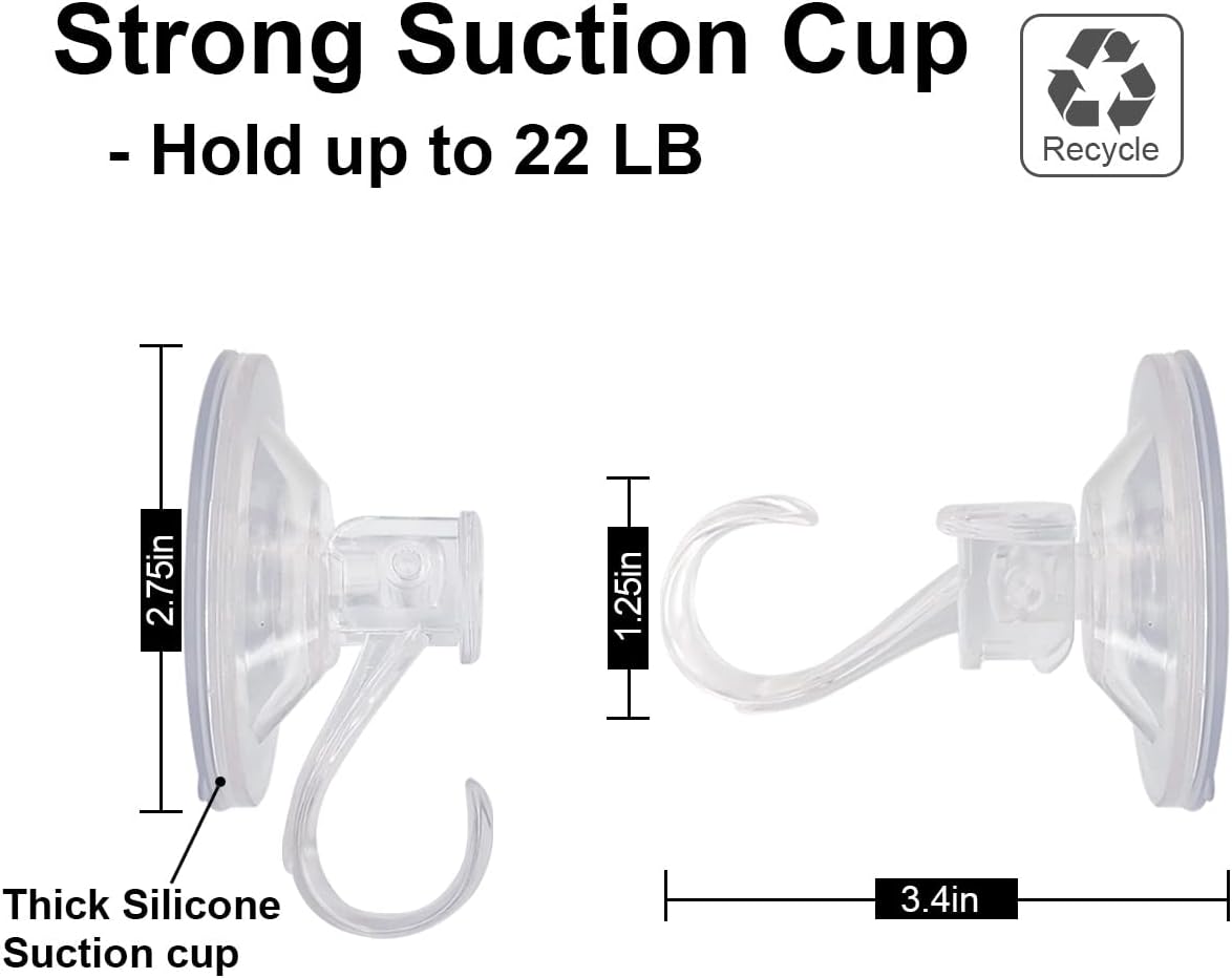 2 Pack Suction Cup Wreath Hangers for Glass Window