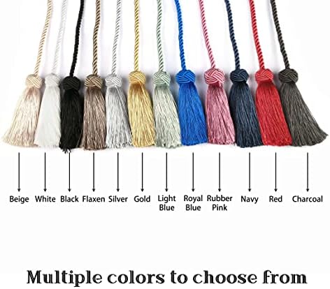 BEL AVENIR 4 Pack Gold Curtain Tiebacks with Tassels