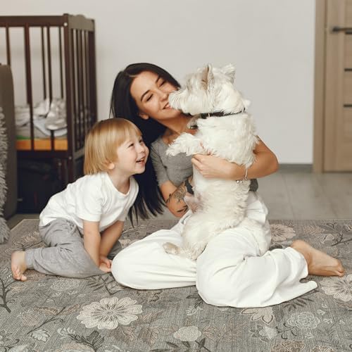 Bavni Washable Hallway Runner Rug Non Slip 2x 6 Vintage Floral Carpet with Rubber Backing