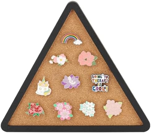 UNICRAFTALE Black Wall Mounted Cork Board for Brooch Pin Storage and Home Office Decor