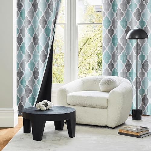 Beauoop Blackout Curtains 50x63 2 Panels Aqua Grey