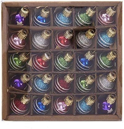 Kurt S Adler Glass Ball Ornaments 25 Piece Set