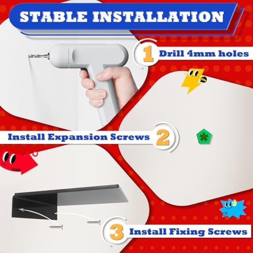 2-Pack Floating Shelf for Lego Collectibles and Toy Blocks