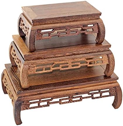 GOLDYWENDY Oriental Style Rosewood Pedestal Stand