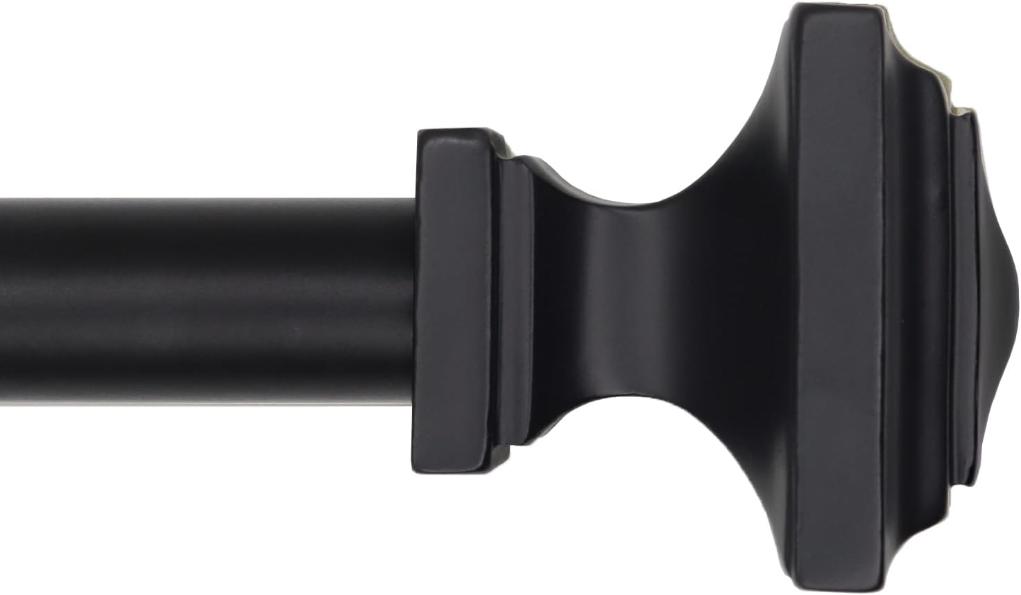 QITERI Black Adjustable Curtain Rod 32-88 Inches