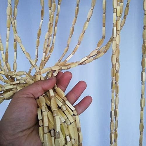 Etlegor Bamboo Beaded Curtains Door Divider Panel