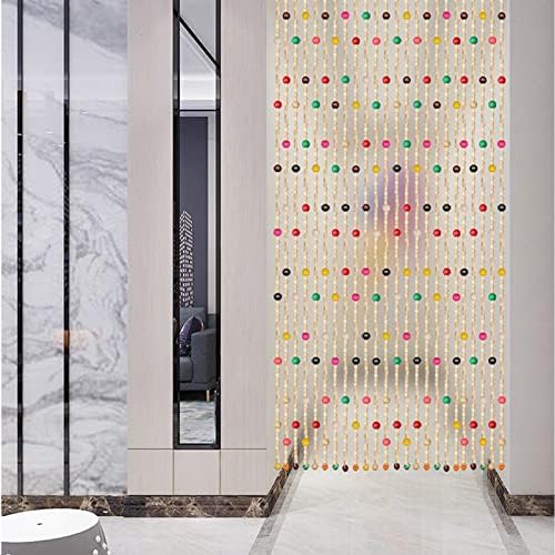 Beaded Curtain Bamboo Door Divider Natural Design