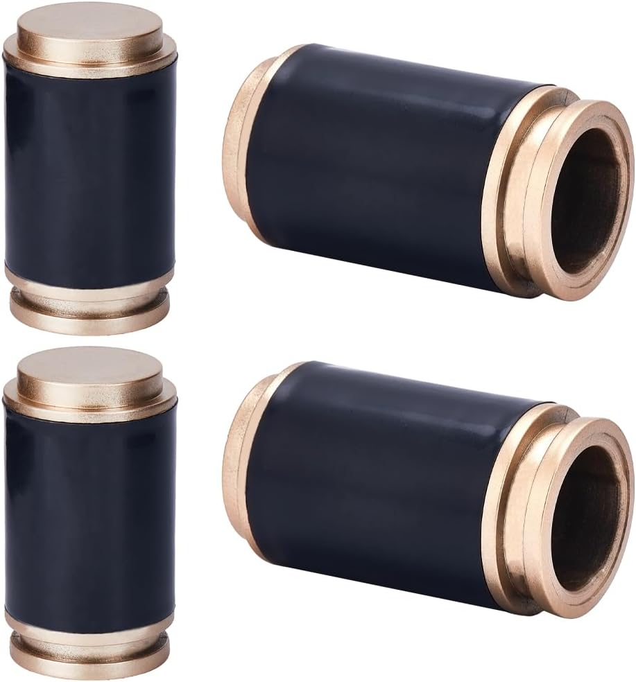 GORGECRAFT 4PCS Black Curtain Rod Finials Ends Caps 29x28mm Inner Diameter