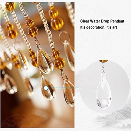 EMYJAY Gold Beaded Curtain Panel with Tassels