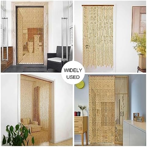 Jolan Bamboo Beaded Curtain Fly Screen 35x79in 43x71in 39x79in 75strands