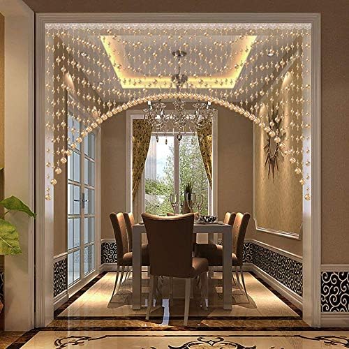 20 Strands Beaded Curtain with Crystals for Doorways and Room Dividers