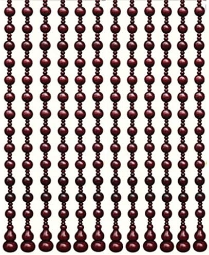 Natural Wood Bamboo Beaded Curtain for Bedroom Privacy 1