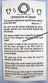 Olive Wood Mezuzah with Shema Scroll