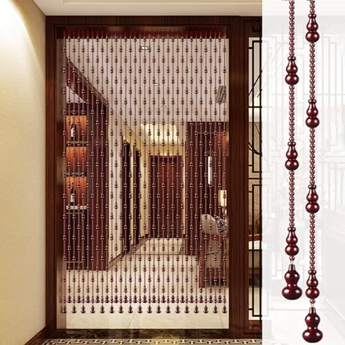 NEVKA Hanging Room Divider Wooden Bead Curtains for Doorways