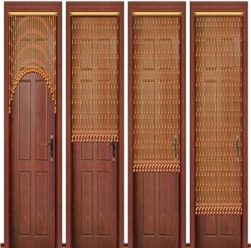 KDDEON Natural Wood Beaded Door Curtain