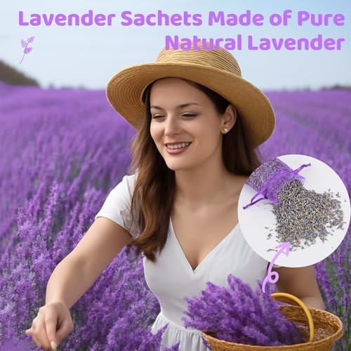 26 Pack Lavender Sachet Bags for Home and Wardrobe