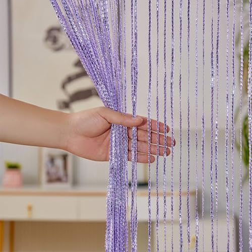 Purple Crystal Glass Bead Curtain for Doorways