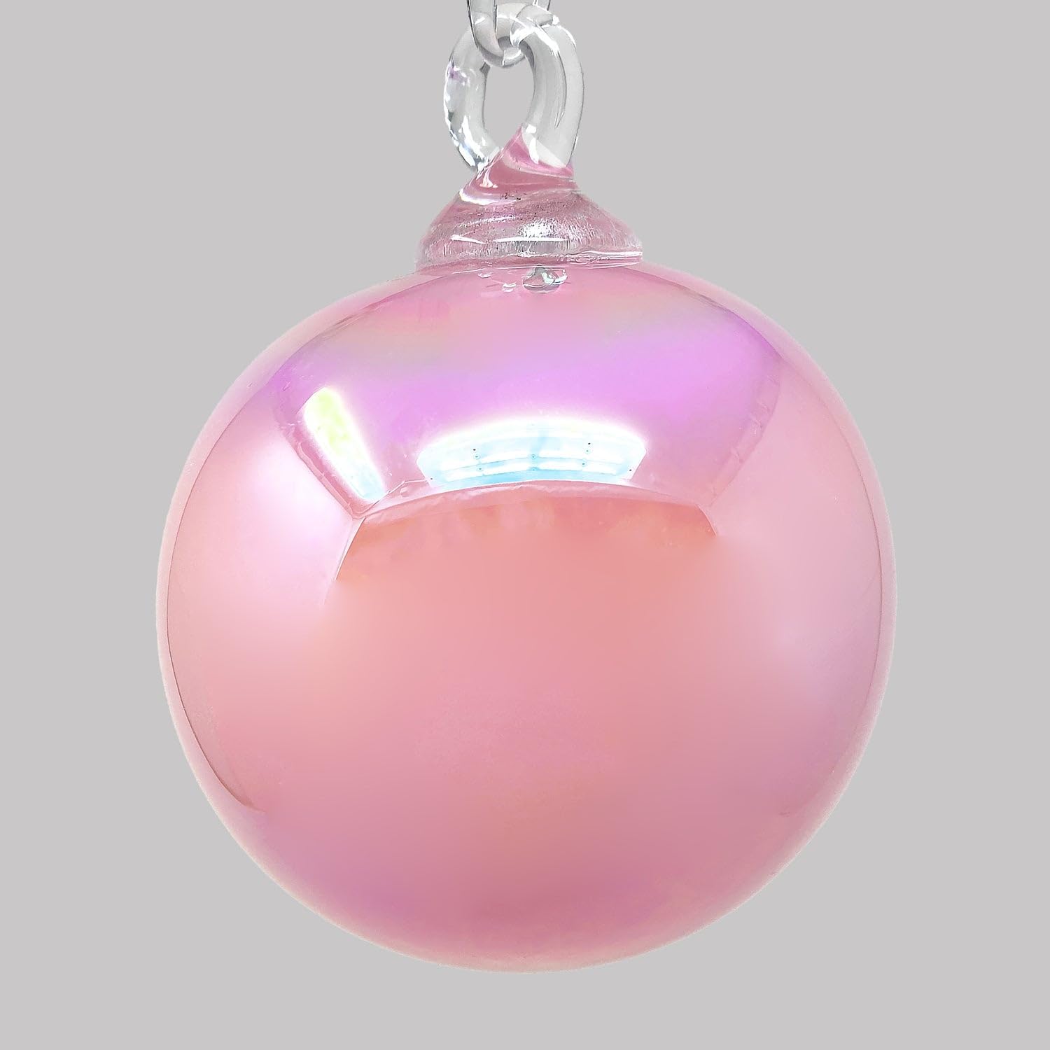 Glass Eye Studio Ball Ornament Opaque Bubble Gum