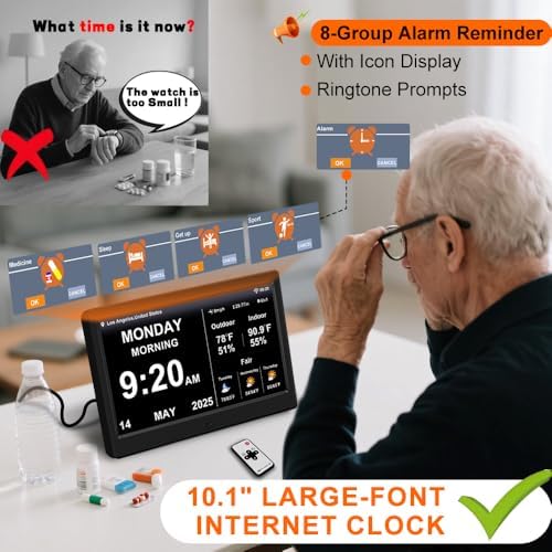 TIMEMOON 2025 Digital Clock with Weather Forecast