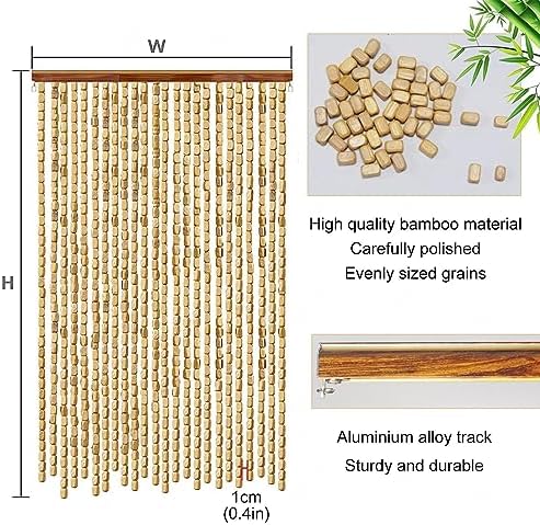 Jolan Bamboo Beaded Curtain Fly Screen 35x79in 43x71in 39x79in 75strands