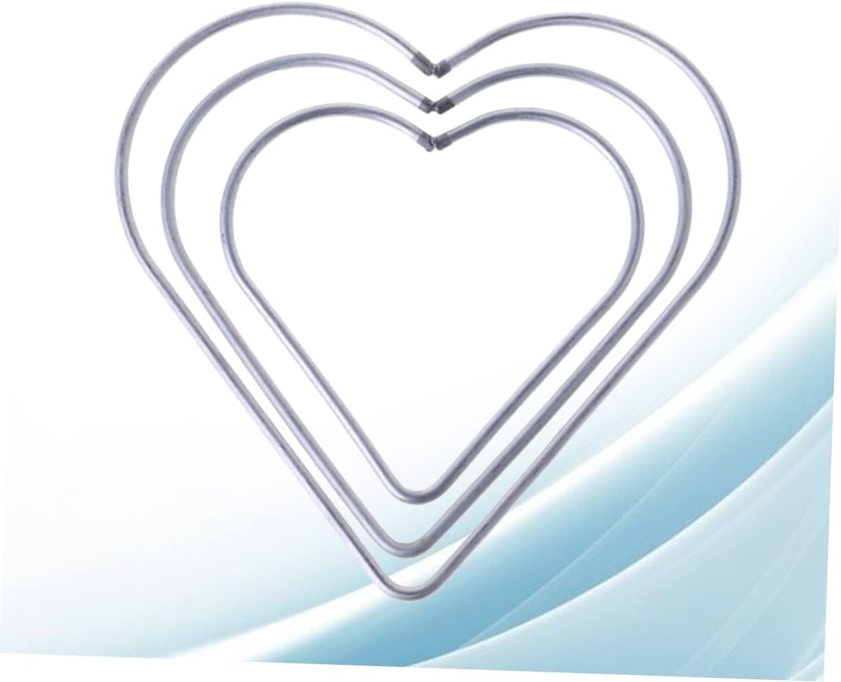 3pcs Heart Shaped Metal Macrame Hoops for DIY Dreamcatcher Wall Decor