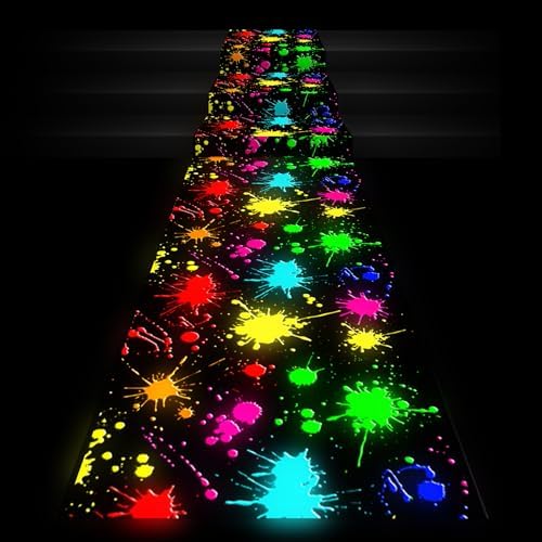 Haull Neon Dance Floor Glow in the Dark Runner UV Reactive Blacklight Party Decor