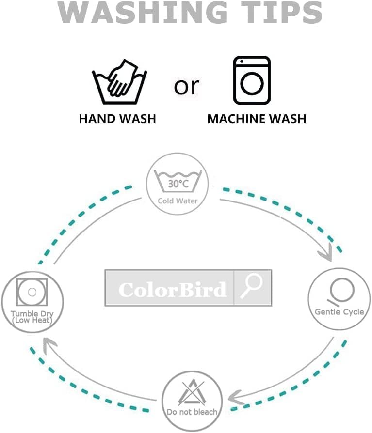 ColorBird White Curtains 2 Panels Rod Pocket Farmhouse Style