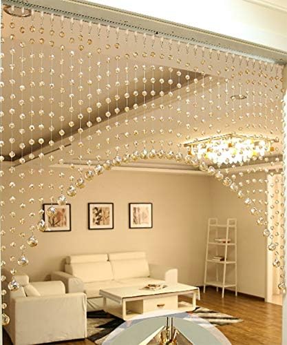 OKUOKA Crystal Beaded Curtain 160cm Wide Decorative Panel