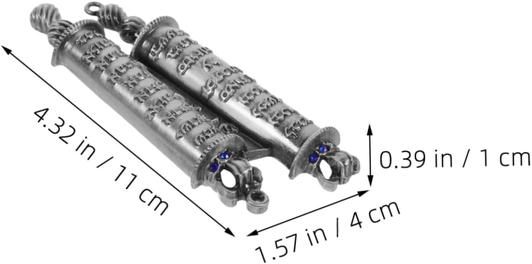 Ipetboom Mezuzah Blessing Scroll Set with 2 Metal Mezuzahs for Jewish Home Decor