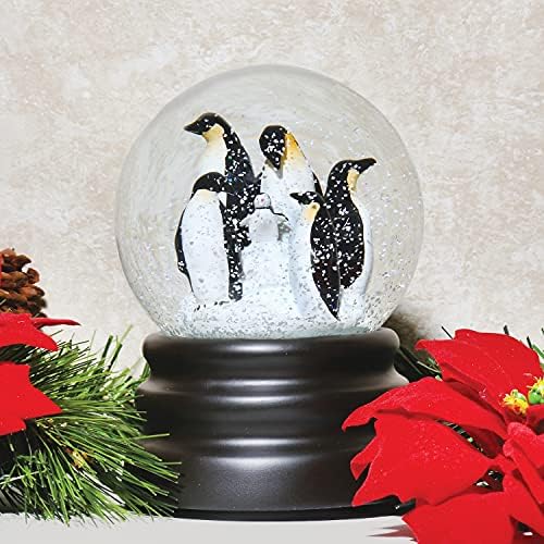 WHAT ON EARTH Musical Snow Globe with Penguins