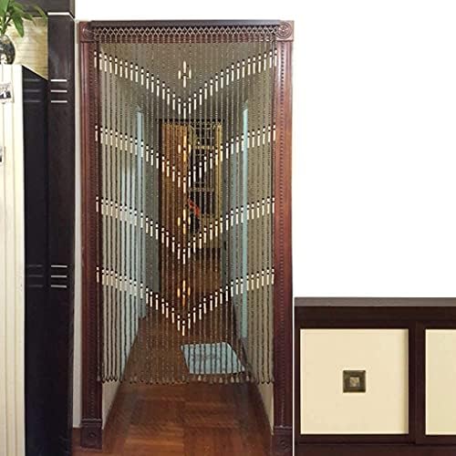 ZHOUXIAO Bamboo Wood Beaded Curtain for Doorways