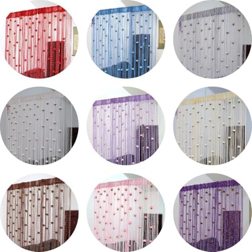 MObyat Pink Beaded Curtain Door Divider 394x787in