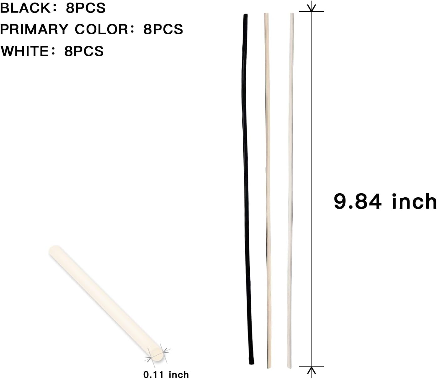 MysticHome 24PCS Natural Reed Diffuser Sticks - Strong Scent for Large Rooms Bathroom Bedroom