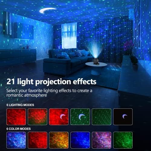 Kids Alarm Clock with Star Projector and Bluetooth Speaker
