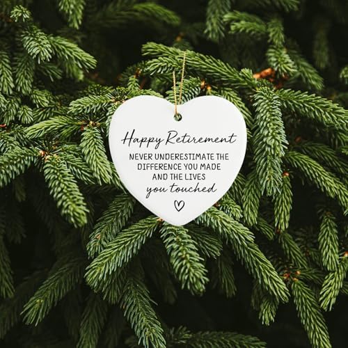 Retirement Gifts for Women Heart Shape Ornament Keepsake Sign
